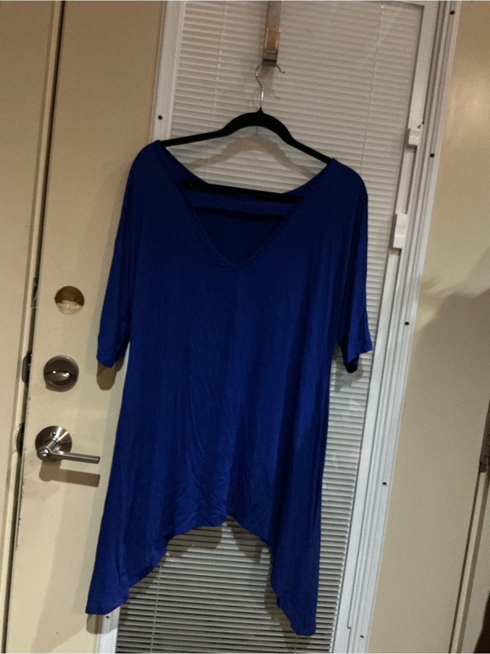 Cable & Gauge Oversized High-Low Tunic in Blue - Picture 2 of 4